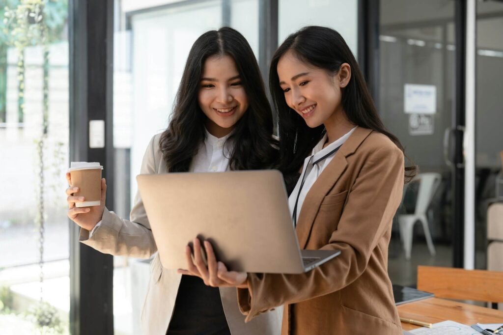 group of business consultant working management big data and analyze financial document of company